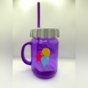Disney Parks Up Grape Soda Tumbler With Straw NWT